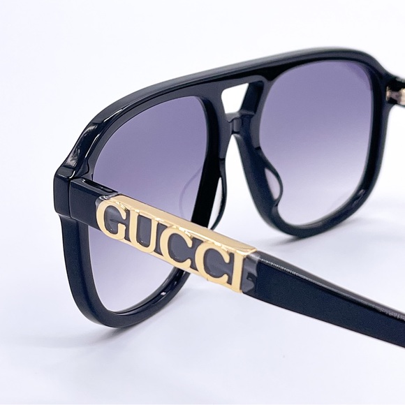NEW GUCCI UNISEX AVIATOR SUNGLASSES GG1188S 002 - Picture 7 of 9